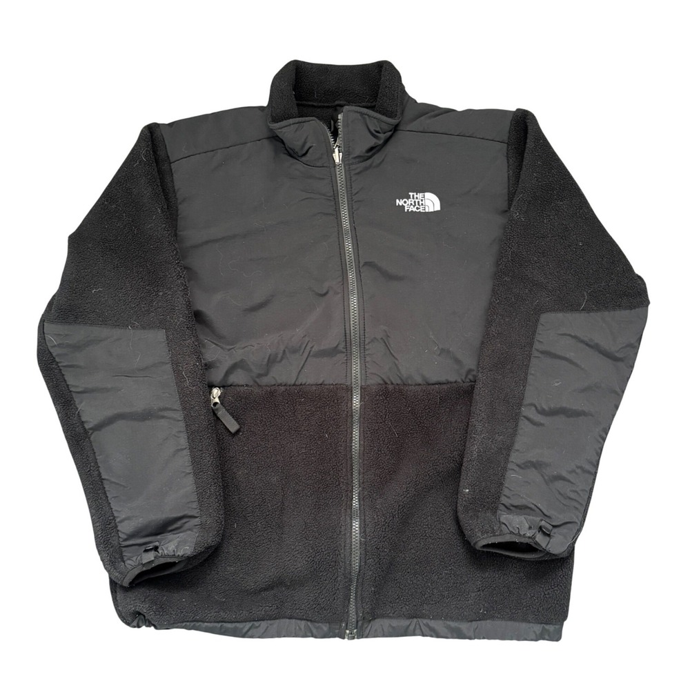 The North Face Boys XL Black Denali Full Zip Fleece Jacket Coat
